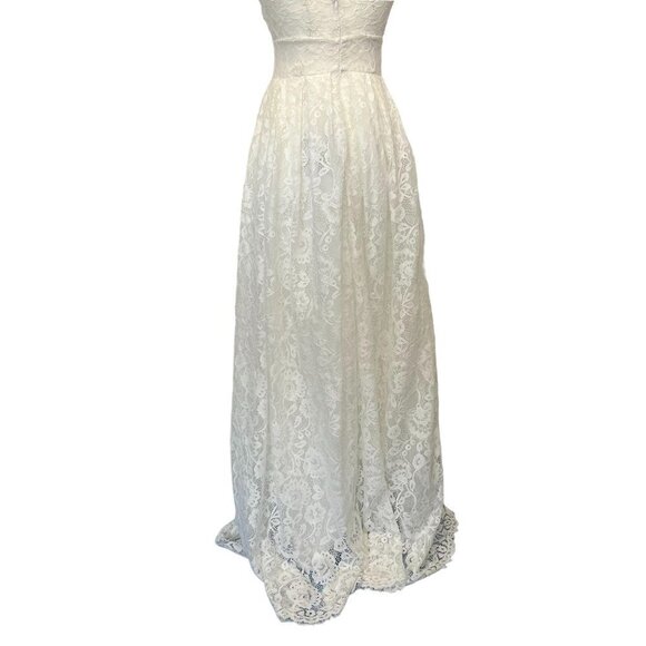 Asos Bridal Formal Spaghetti Strap Lace Dress NEW Size 4 US 36 EU - Picture 3 of 11